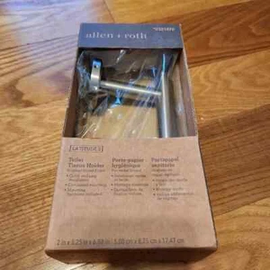 Allen Roth Latitude 2 Toilet Tissue Holder Brushed Nickel Finish 0321478 - Picture 1 of 3