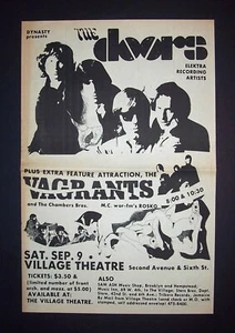 The Doors Village Theatre NYC 1967 RARE Poster Type Concert Ad, Advert + Bonus - Picture 1 of 2