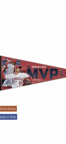 Shohei Ohtani🔥 Los Angeles 2021 AL MVP Premium Pennant 🔥🔥RARE LA Angels Cover