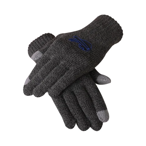 Buffalo Bills NFL Charcoal Knit  Gloves W/Texting Tips FREE SHIP! Cover