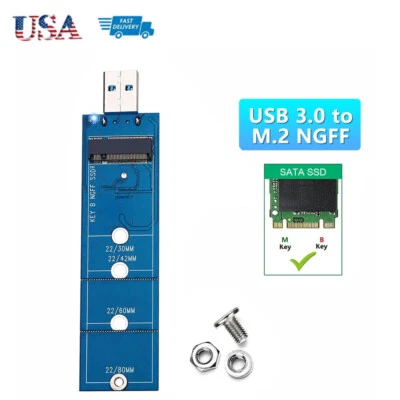 USB Adapter M.2 SSD to USB 3.0 Adapter NGFF SATA B/B+M Key M2 SSD 5 Gbps  - Image 1 of 4