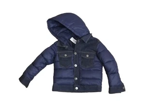 Gap Denim Puffer Jacket Toddler Winter Coat Blue 4 Years Toddler NWT - Picture 1 of 5