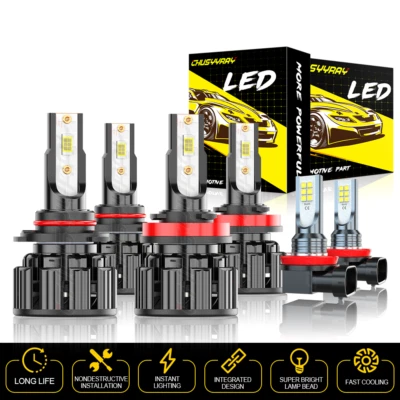 for GMC Terrain 2010-2015 - 6x Combo LED Headlight Hi/Lo Beam + Fog Light Bulbs - Image 1 of 4