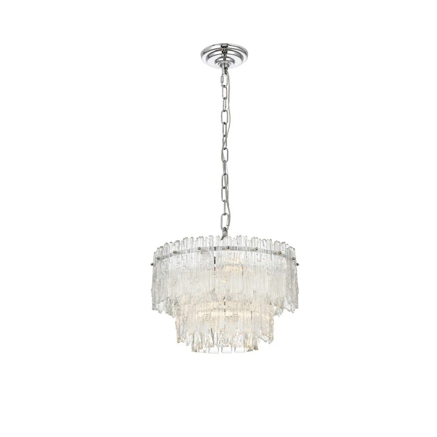 Elegant Lighting Emilia 4 Light 15" Pendant, Chrome/Clear - 1780D15C - Image 1 of 1