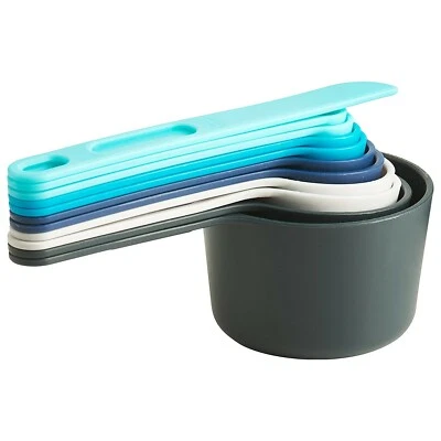 Trudeau 11pc Nesting Measuring Cup & Spoon Set - Blues - Image 1 of 3