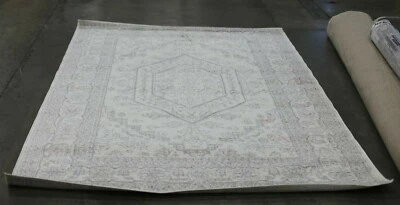 Alfombra manchada marfil/plata 6' x 9', precio reducido 1172602303 ADR108B-6 Foto 1 de 4