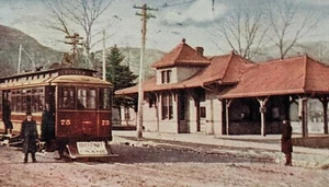 c.1900 Golden Colorado RR DEPOT Early Photo Print History Golden Tramway Car - Picture 1 of 12