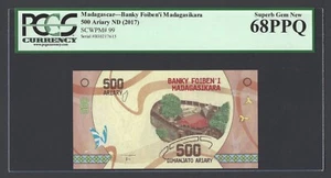 Madagascar 500 Ariary ND(2017) P99 Uncirculated Grade 68 - Picture 1 of 2