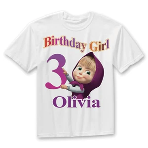 Masha and Bear Birthday Shirt, Masha and Bear Family Birthday shirts - Picture 1 of 3