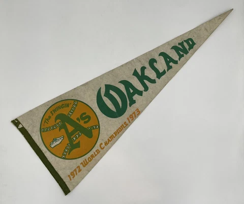 MLB Oakland A’s (The Swingin' A's) 1972 1973 World Champions Pennant Vintage Cover