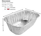  Handi-Foil 1 lb. Aluminum Mini-Loaf/Bread Pan 25 Pack - Disposable Baking Tin