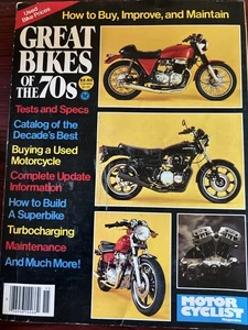 Vintage Magazin Great Bikes der 70er Jahre 1981 herausragende Fotos Inhalt abgebildet - Bild 1 von 3