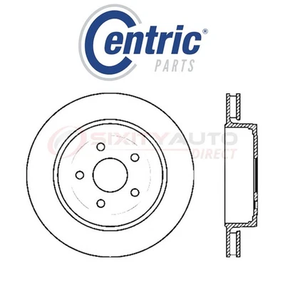 Centric C-TEK Disc Brake Rotor for 2006-2010 Jeep Grand Cherokee 6.1L V8 - gx - Imagem 1 de 4