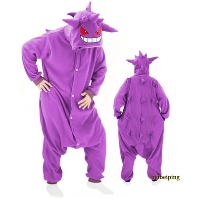 Gengar Bodysuit Pajamas Adult Couple Anime Perform Cartoon Costume Men Children - Image 1 of 4