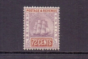 BRITISH GUIANA 1889 72c PURPLE & YELLOW-BROWN SG204 MH CAT £65 - Imagen 1 de 2