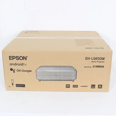 EPSON Laser 4K PRO UHD Projector EH-LS650W 3600 Lumens Short Throw 120" Screen - Image 1 of 4
