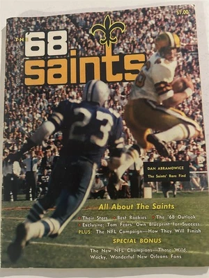 1968 NEW ORLEANS SAINTS Media Guide YEARBOOK 96 pages BILLY KILMER Abramowicz - Image 1 of 4