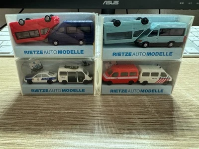 4 Confezioni Rietze PKW/Trasportatore 1:160 In OVP Condizione Non Utilizzata NR2 - Immagine 1 di 4