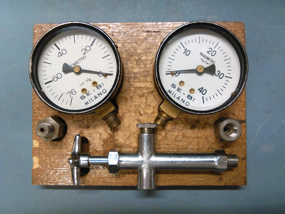 Coppia Manometri Officina SE-BI Vintage 50 - Immagine 1 di 4