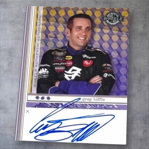 Greg Biffle PACK PULLED NASCAR 75 GREATS signed card 2005 WHEELS AUTHENTIC AUTOS - Picture 1 of 2