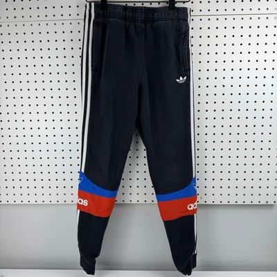 Adidas Originals Youth 11–12Y Tricolor Sweatpants Black Red Blue FN5771 - Image 1 of 4