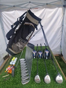 Wilson Fat Shaft Golf Club Set & Stand Bag - Regular Flex Shafts - Left Handed - Picture 1 of 24