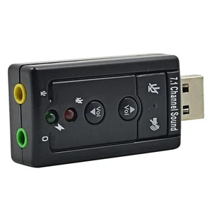 7.1 Sound Card 3D Stereo USB Audio Adapter to 3.5mm Laptop External Sound Card - Afbeelding 1 van 6