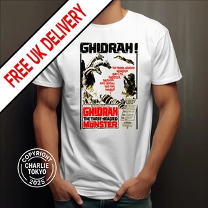 Camiseta Ghidrah Clásica de Culto Monstruo de Tres Cabezas Godzilla Kaiju Mothra Rodan - Imagen 1 de 3