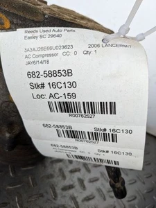 AC Compressor Excluding Evolution 4 Cylinder Fits 02-06 LANCER 762527 - Picture 1 of 7