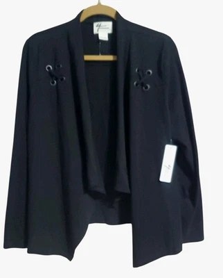 Cárdigan Suéter Andrea Jovine L Negro Frente Abierto Algodón Modal $68 Foto 1 de 4