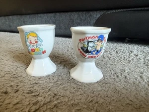2 x Different Colour Vintage Novelty Andy Pandy Egg Cup & Postman Pat - Picture 1 of 3