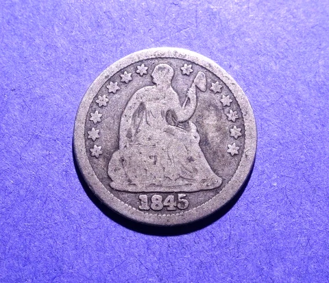 1845 Liberty Seated Half Dime  Good+ Cover