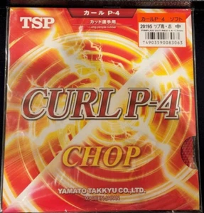 TSP Curl P-4 Chop RED - Pimples OUT - USA Ship TABLE Tennis Rubber RARE - Picture 1 of 8