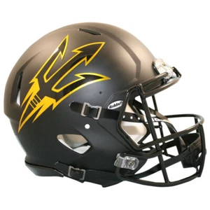 ASU Sun Devils Black Riddell Speed Full Size Authentic Helmet - Picture 1 of 4