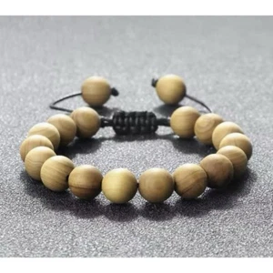 Cypress Wooden Beads Bracelets Meditation Handmade Stretch Healing Yoga - Imagen 1 de 3