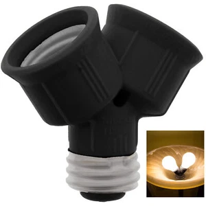 Dual Twin Light Bulb Socket Adaptor Splitter Double Y Type Converter Lamp Base ! - Picture 1 of 1