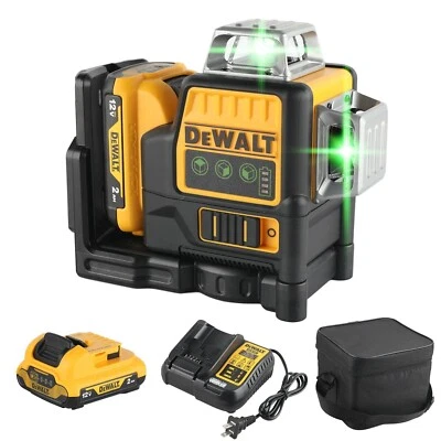 DeWalt DW089LG 12V Green Line 3 x 360 Laser Level Laser Tool battery + charger - Image 1 of 4