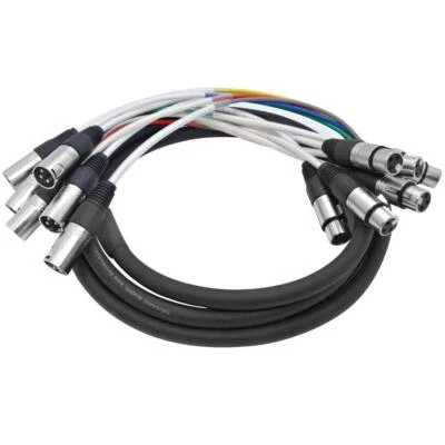 Seismic Audio 6 Channel 10 Foot XLR to XLR Colored Multi-Patch Snake Cable - Image 1 of 3