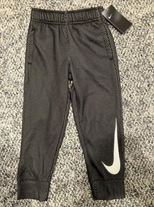 NWT Nike Boys Black & White Therma-FIT Fleece Jogger Pants Size 4/XS - Picture 1 of 6