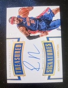 Richard Hamilton 2017-2018 Panini National Treasures Basketball #TS-RHM Auto /50 - Picture 1 of 5