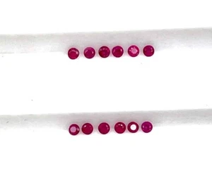 Natural Ruby Round Cut Loose Gemstone Lot 50 Pcs 1.20 MM - Picture 1 of 7