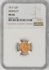 1917 $ Gold McKinley Dollar MS66 NGC 948147-2