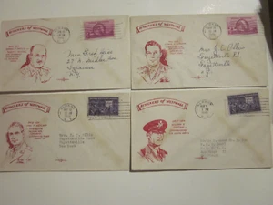 4 US COVERS WWII ATTACKERS OF WESTWALL PENT ARTS CACHETS ALL GENERALS - Picture 1 of 5
