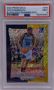 2023-24 Prizm Deca Zach Randolph #285 Black Gold Shimmer #/8 PSA 9 GRIZZLIES SSP - Picture 1 of 3