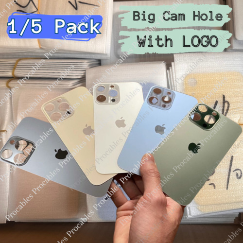 Big Cam Loch Abdeckung Rückseite Glas Ersatz Set für iPhone 15 14 13 12 11 XS XR 8