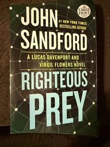 John Sanford Righteous Prey Large Print Paperback - Picture 1 of 6