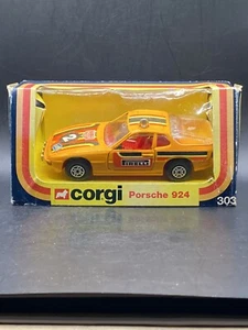 Corgi 303 Porsche 924 Rally Car Orange Vintage Collectible Toy Car w Box - Picture 1 of 6