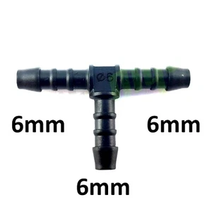 Conector de tubería de manguera de tubo de púas T-Piece accesorio unificador aire agua - Imagen 1 de 3