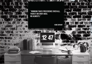 Winning takes precedence over all. Canvas print Motivation Quote Kobe Bryant - Picture 1 of 1