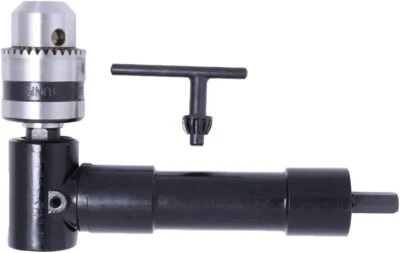 Aluminium Head Right Angle Drill Attachment 90 Degree Chuck Key Handle Adapter - Image 1 of 4